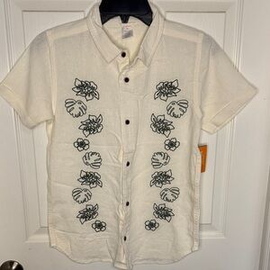 NWT Gymboree Button Down Shirt with Floral Design